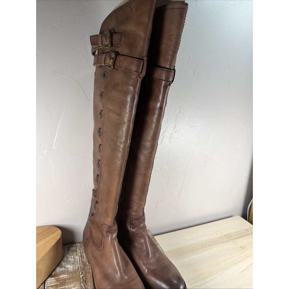 Sam Edelman Pierce Brown Leather Riding Boots 8.5